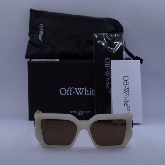 Off-White OERI148 DOVER 6164 Square Sunglasses – Beige\\ Brown main image 5